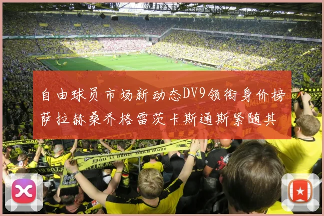 自由球员市场新动态DV9领衔身价榜萨拉赫桑乔格雷茨卡斯通斯紧随其后